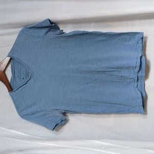 Blue V-neck shirt